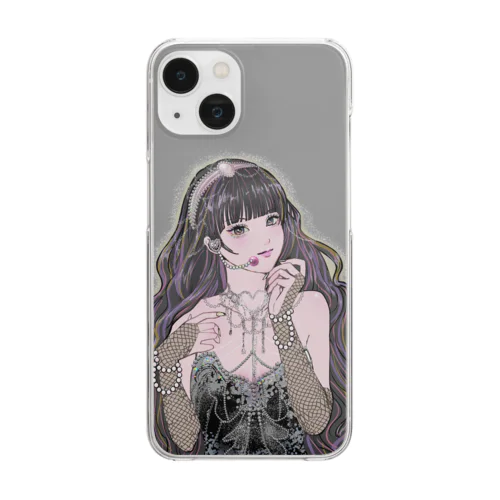 アイドルちゃん(黒) Clear Smartphone Case