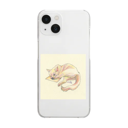 手紙 -ねこ- Clear Smartphone Case