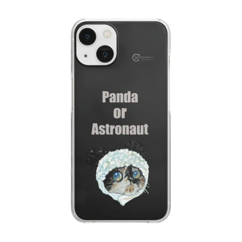 パンダか宇宙飛行士か Clear Smartphone Case