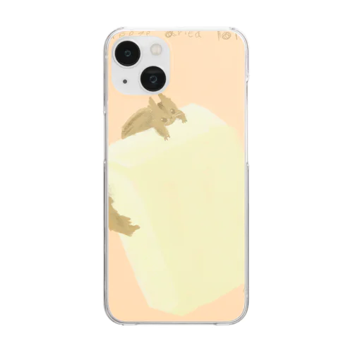 【Manu】高野豆腐とリス Clear Smartphone Case