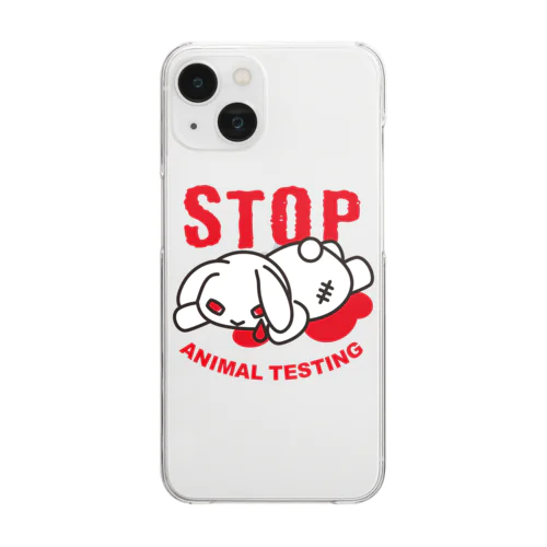 Stop Animal Testing クリアスマホケース