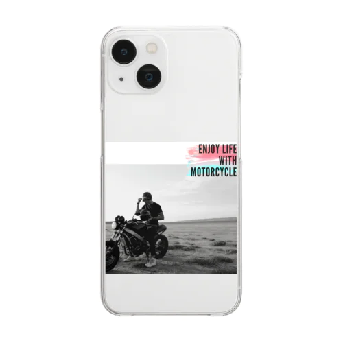 バイクライフを楽しむシリーズ Clear Smartphone Case