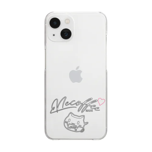 Tシャツペット　ネコーヒーLOVEぃちゃん❤️ Clear Smartphone Case