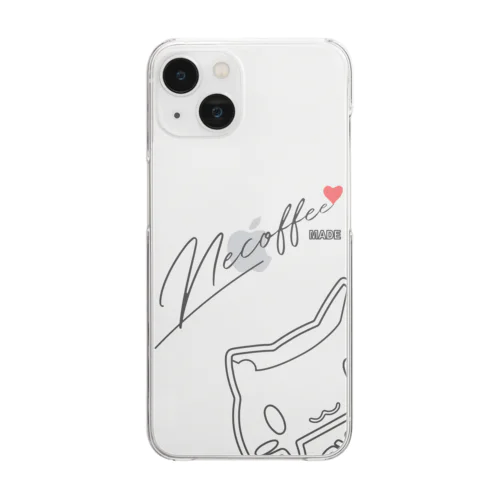 Tシャツペット、ネコーヒーLOVEぃちゃん❤️ Clear Smartphone Case