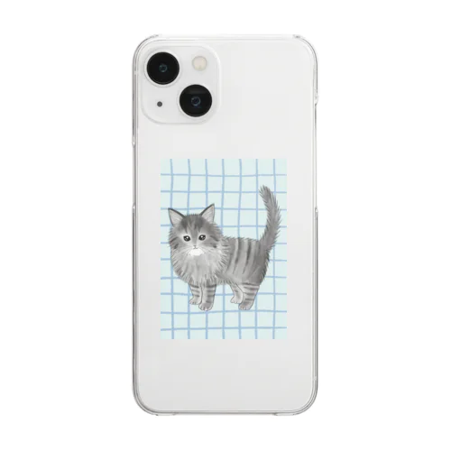 ノルウェージャンフォレストキャットのノエル Clear Smartphone Case