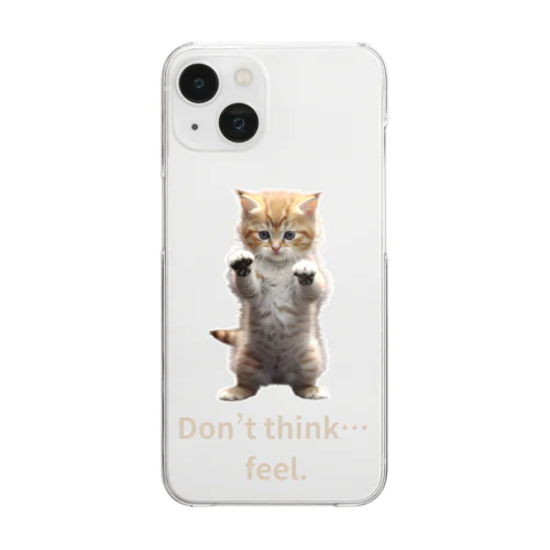 ヨーダのマネの仔猫 Clear Smartphone Case