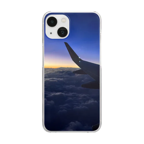 飛行機からのsunset Clear Smartphone Case