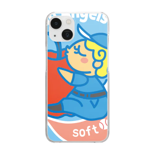 ブルーエンジェルス応援キャラクター Clear Smartphone Case