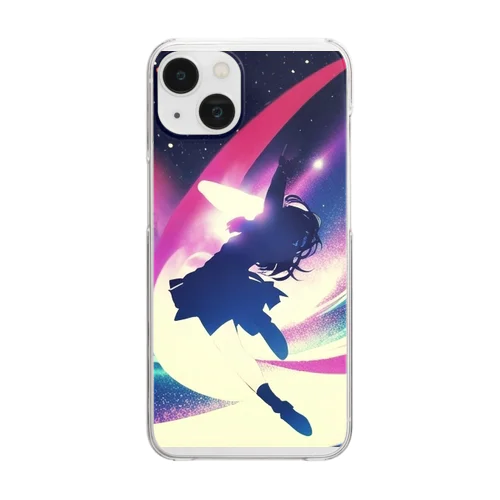 宇宙からの飛び降り Clear Smartphone Case