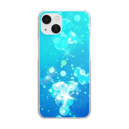 キラキラぷくぷくの水中 Clear Smartphone Case