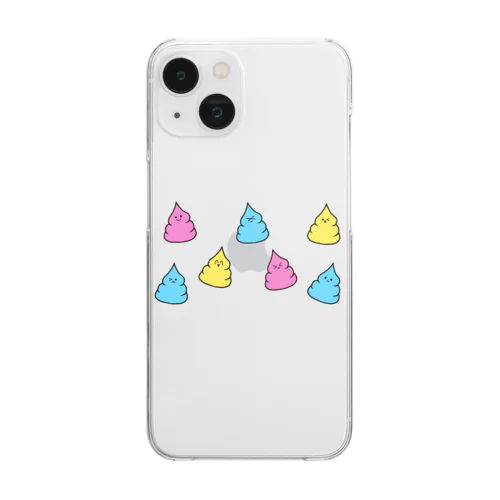 うんこちゃんズ Clear Smartphone Case