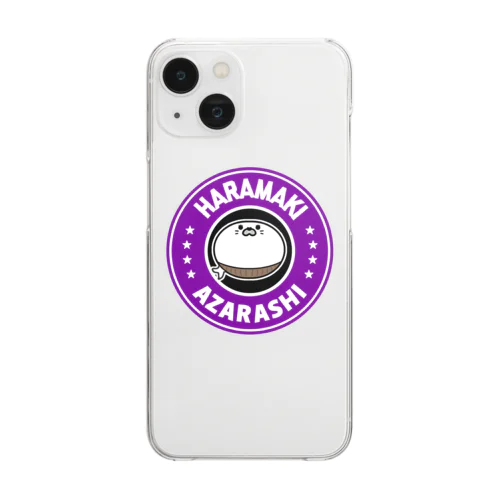 腹巻きアザラシ君(紫) Clear Smartphone Case