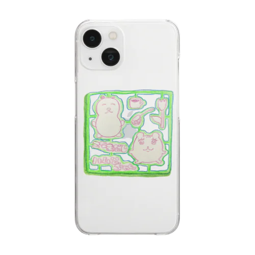 プラモデルハム公ちゃんとこなまぶし Clear Smartphone Case