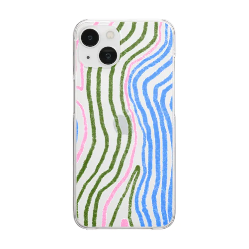 Wavy Wavy things Clear Smartphone Case