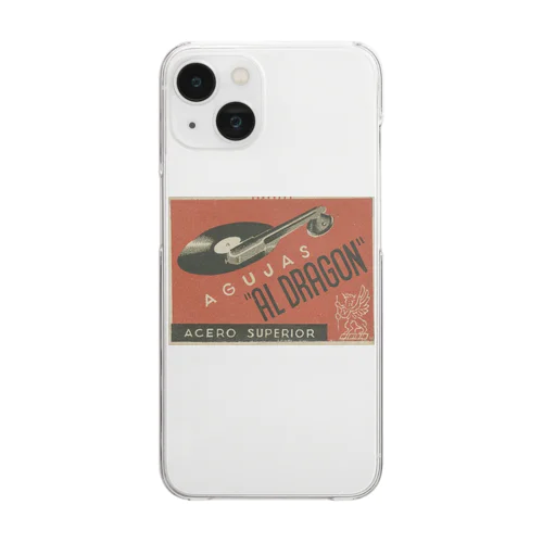 スペイン・バルセロナ 1950年代 レコード針"AL DRAGÓN" Clear Smartphone Case