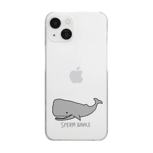 ゆるふわマッコウクジラ Clear Smartphone Case