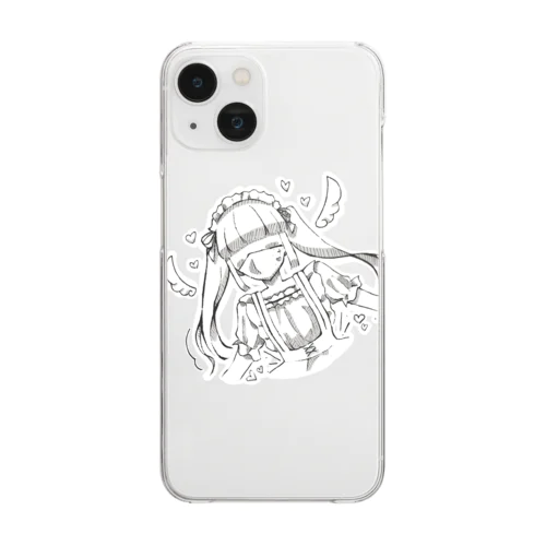 かわいいてんしめいどちゃん Clear Smartphone Case