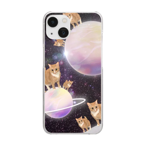 宇宙侵略。 Clear Smartphone Case