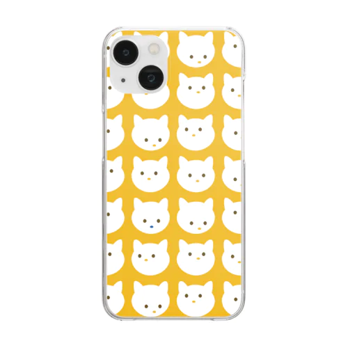 Dot Cat Daily_スマホケース（イエロー） Clear Smartphone Case