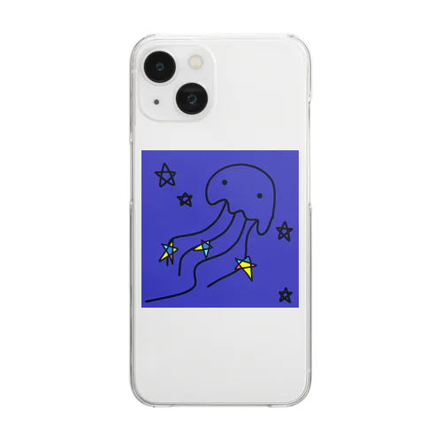 天の川クラゲ Clear Smartphone Case