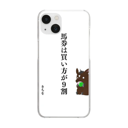 馬券の心得シリーズ Clear Smartphone Case