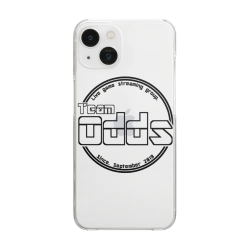 TeamOdds シンプルブラックロゴマーク Clear Smartphone Case