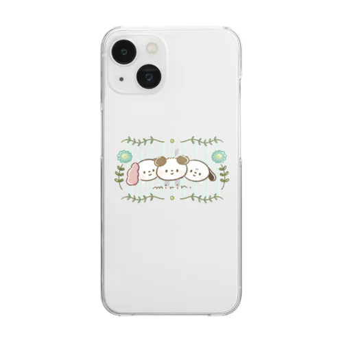 もぷちゃぷお花スマホケース Clear Smartphone Case