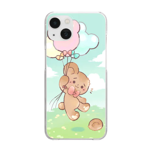 風船もげこちゃん Clear Smartphone Case