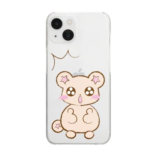 気づいた、くまりすちゃん Clear Smartphone Case