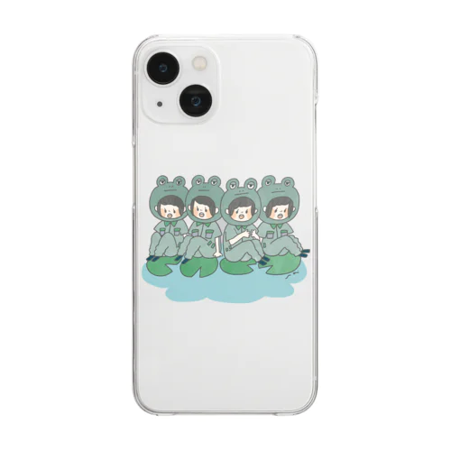 カエルぴょこぴょこ Clear Smartphone Case