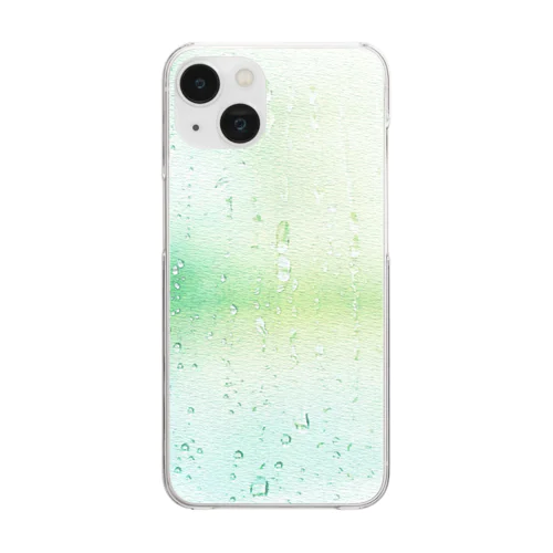 窓の水滴 Clear Smartphone Case