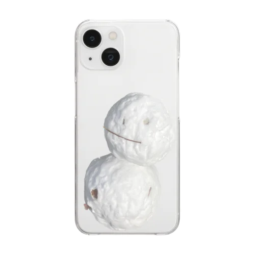 雪だるまの雪ちゃん Clear Smartphone Case