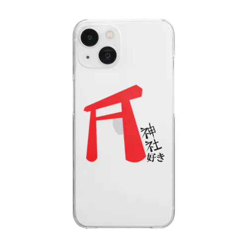 神社好き Clear Smartphone Case