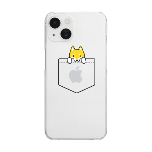 ポケットに柴犬　ver.2 Clear Smartphone Case