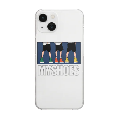 MYSHOES(blue) Clear Smartphone Case