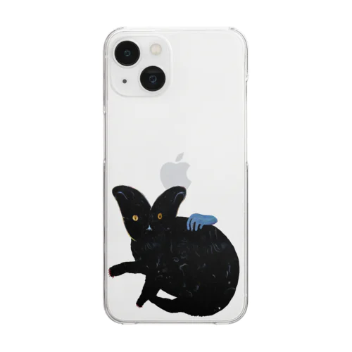 撫で猫 Clear Smartphone Case