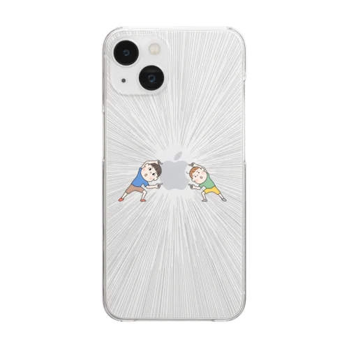 にぃにとオレ、指差しポーズ Clear Smartphone Case