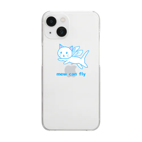 mew can  fly Clear Smartphone Case