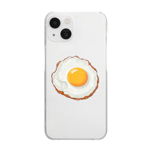 目玉焼き Clear Smartphone Case