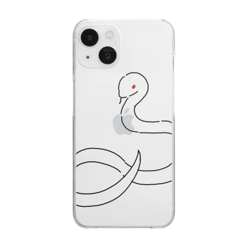 蛇のにょろちゃん、シンプルスマホケース Clear Smartphone Case