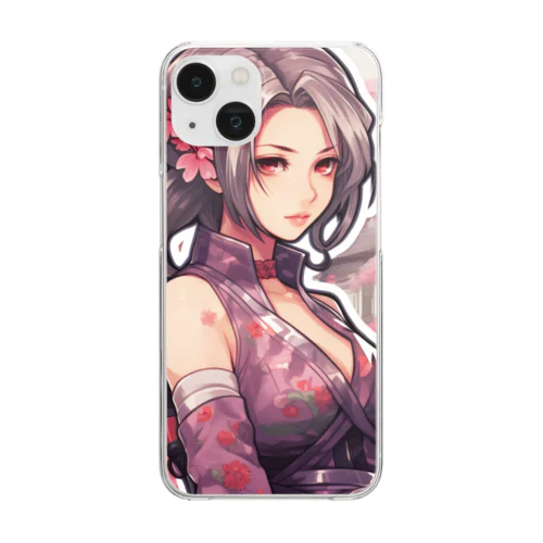 Japanese Ninja _ KUNOICHI Clear Smartphone Case