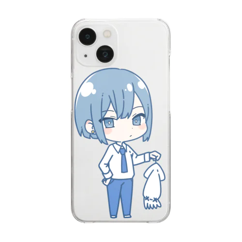 ミニキャラ青璃くんグッズ Clear Smartphone Case