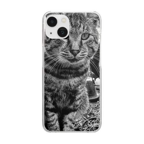 野生的な猫 Clear Smartphone Case