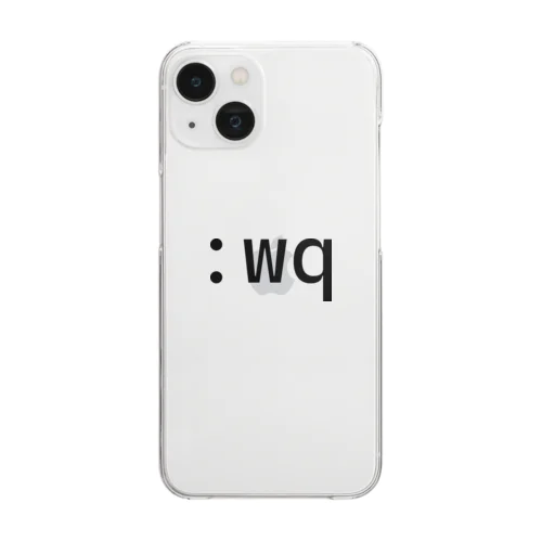 vim :wq 保存して終了 Clear Smartphone Case