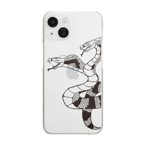 #双頭のコブラ Clear Smartphone Case