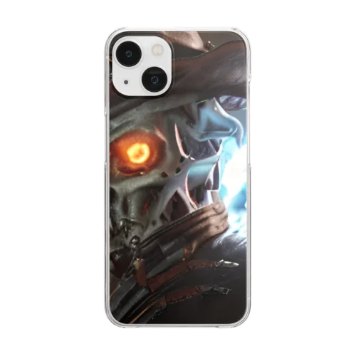 Smoking horror night metallic Clear Smartphone Case