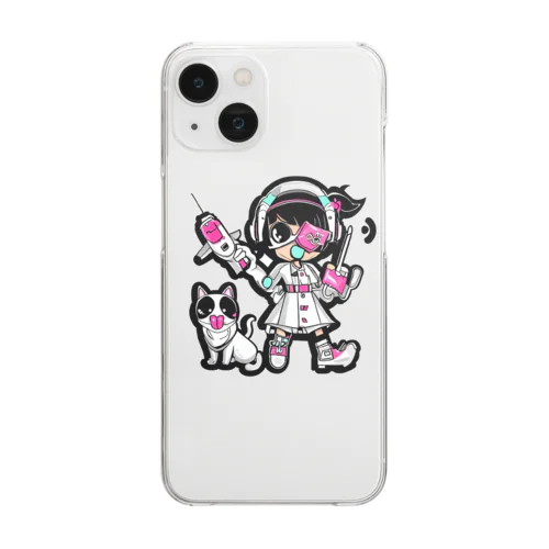 CuteCombat_nurse(ナース)_ver.001 Clear Smartphone Case