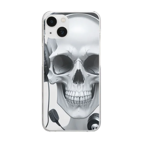 skull music Clear Smartphone Case