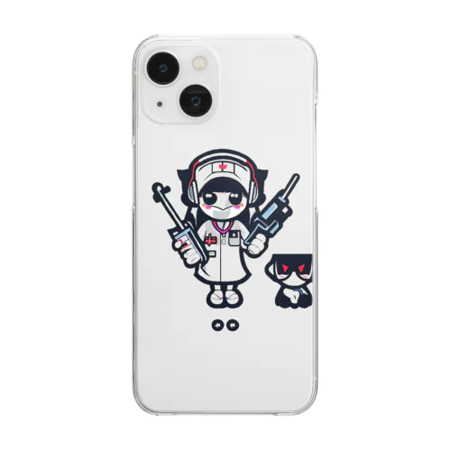 CuteCombat_nurse(ナース)_ver.002 Clear Smartphone Case