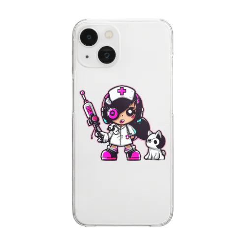 CuteCombat_nurse(ナース)_ver.003 Clear Smartphone Case